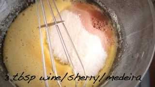 How to Make Zabaglione Zabaione with Mango Recipe [upl. by Ehttam]