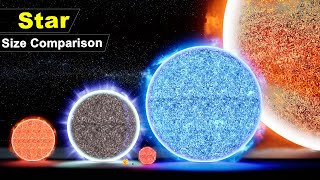 Stars Size Comparison in 3D  Universe Biggest Stars size [upl. by Tshombe976]