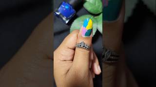 Easy multicolored nail art nailpaint nailart nailpaint nails [upl. by Cuttie]