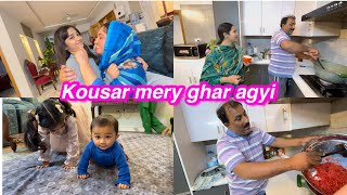 Kousar mery ghar agyi  gajar ka halwaya bnaya husband ny  Sitara yaseen vlog [upl. by Polito]