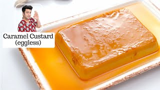 Eggless Caramel Pudding ONLY 4 Ingredients  No Condensed Milk  NO Oven  Christmas Recipe [upl. by Mckeon]