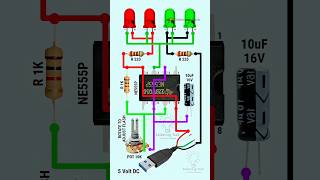 Adjustable flasher circuit  flip flop led flasher  dual channel led flasher  NE555 ic diy [upl. by Liek175]