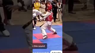 Best fight Blue belt vs White belt taekwondo martialarts taekwondokicks viralvideo taekwondolif [upl. by Capello821]