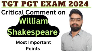 LT GRADE LEC5 ENGLISH  CRITICAL COMMENTON SHAKESPEARE BIOGRAPHY IN DETAILED BY BK SIR [upl. by Callie]