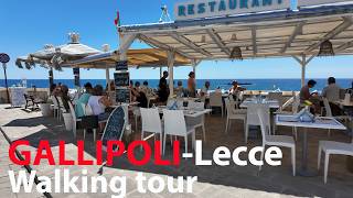 GALLIPOLI Italy 4KUHD Walking Tour [upl. by Ahsiniuq379]