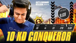 10 KD AGGRESSIVE CONQUEROR GAMEPLAY  RAGHU IS LIVE bgmi shortsfeed shorts bgmilive aggressive [upl. by Arbuckle227]