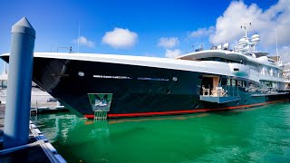 Miami Boat Show 2022 Outdoor DocksSuper Yachts [upl. by Ayotahc132]