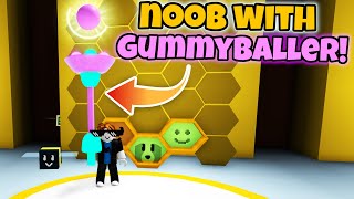 Noob With Gummyballer Gets 50 Bees in 1 Hour Bee Swarm Simulator [upl. by Monaco]