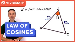 Cosine Rule Finding a Side  VividMathcom [upl. by Ytak616]