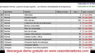 mantenimiento flota de vehiculos excel [upl. by Berriman]