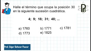 SUCESIONES DE SEGUNDO ORDEN ‐ Razonamiento Matemático [upl. by Sidnee]