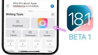 iOS 181 Beta 1 Released  Whats New Apple Intelligence [upl. by Kcirtemed]