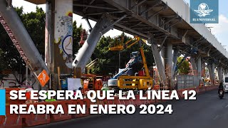 Concluyen trabajos de reforzamiento de la Línea 12 del Metro reabrirá en enero [upl. by Larissa674]