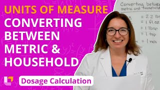 Units of Measure Converting Between Metric amp Household  Dosage Calculation  LevelUpRN [upl. by Gnohp]