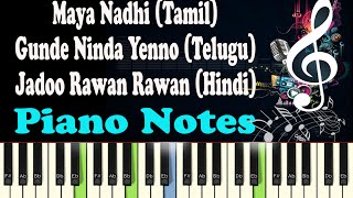 Kabali  Jadoo Rawan  Gunde Ninda Yenno  Maya Nadhi kabali Piano Notes  Music Sheet [upl. by Nothgiel122]