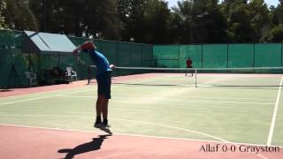 Junior 2014 ITF champion Kareem Allaf takes on Sport360s Scott Grayston [upl. by Aelanna]