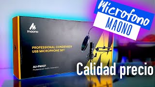 El mejor Micrófono para streams podcast  Maono AUPM421  unboxing y review [upl. by Nehpets476]