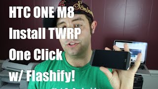 HTC One M8 TWRP or CWM Recovery One Click Install No PC [upl. by Hans700]