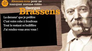 Georges Brassens  Jai rendez vous avec vous  Paroles  karaoké [upl. by Llewoh560]