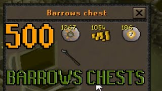 500 Barrows Chests  Loot from  Series discussion  Oldschool Runescape [upl. by Aetnahs]