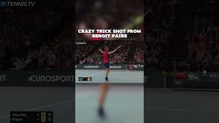 Crazy trick shot from paire paire trickshots tennis shorts Creditstennistv [upl. by Eema560]