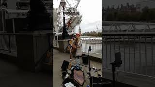 Musician Charlotte Campbell on the South Bank London londonmusician [upl. by Ardnajela]