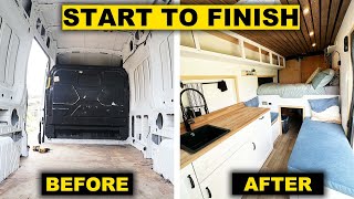 DIY CAMPER VAN CONVERSION FULL BUILD TIMELAPSE [upl. by Sivartal]