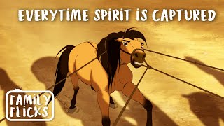 Every time Spirit Gets Captured  Spirit Stallion of the Cimarron 2002  Family Flicks [upl. by Edwards355]