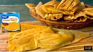 Tamales de elote de lata quedan riquísimos fácil de hacer uchepos [upl. by Eram]