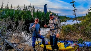 Kayak Fishing a Remote Lake for Early Season Brook Trout amp A Delicious Surf amp Turf Lunch [upl. by Attenauq]