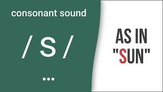 Consonant Sound  s  as in quotsunquot – American English Pronunciation [upl. by Halsy]