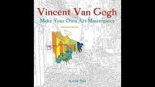 Flip Through Vincent Van Gogh  Make Your Own Art Masterpiece Coloring Book [upl. by Kcuhc]