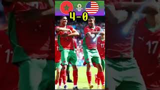 Morocco vs USA 40 Paris Olympics 2024Hakimi Goal🔥🇺🇸🇲🇦shorts morocco usa football viralvideo [upl. by Ariamo]