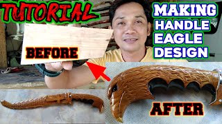 MAKING HANDLE EAGLE DESIGN Paano gumawa Ng puluhang agila [upl. by Chee]