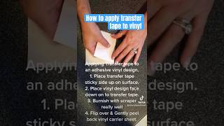 How to apply transfer tape to vinyl decals in 4 easy steps shorts cricut silhouette diy vinyl [upl. by Keri]