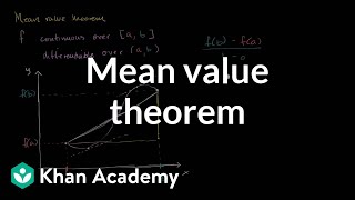 Mean value theorem  Existence theorems  AP Calculus AB  Khan Academy [upl. by Aninad]