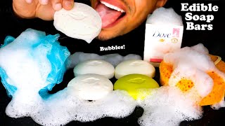 EDIBLE SOAP BARS WITH BUBBLES EATING FAKE ASMR MUKBANG 먹방 PRANK JERRY MOUTH SOUNDS NO TALKING [upl. by Adolfo]