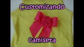 Como customizar camiseta infantil DIY [upl. by Choong]