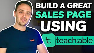 Create a Great Sales Page Using Teachable [upl. by Rodman]