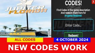 NEW CODES RV Camping Nitro Jupiter Florida BETA CARS ROBLOX  ALL CODES  OCTOBER 4 2024 [upl. by Seth440]