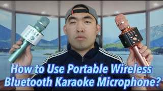 How to Use Portable Wireless Bluetooth Karaoke Microphone [upl. by Ytsenoh]