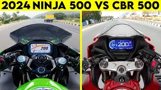 2024 CBR 500R VS NINJA 500  0 TO 100  TOPSPEED [upl. by Redneval303]