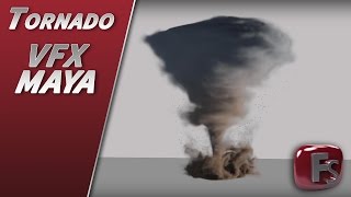 Maya Tornado 3D HD simulation smoke sand dust [upl. by Asenaj]