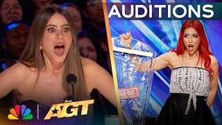 Solange Kardinaly SHOCKS The Judges With Magical Quick Change  Auditions  AGT 2024 [upl. by Ecidna574]