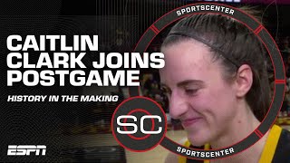 Caitlin Clark acknowledges amp admires womens basketball players who paved the way 🤩  SportsCenter [upl. by Nallid]