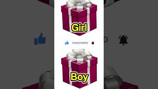 Choose one gift box 🎁😍 Girl vs Boy 🤯💥 chooseonebox gift yt shorts [upl. by Etnaid]