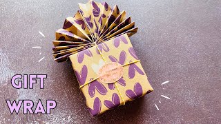 Easy amp Quick Gift Wrapping  DIY Gift Packing Idea  Christmas Fancy Gift Wrap giftwrap [upl. by Atiuqat]