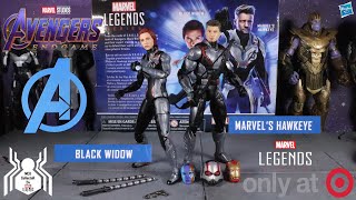 Marvel Legends HAWKEYE amp BLACK WIDOW Avengers Endgame Target Exclusive 2 Pack Figure Review [upl. by Ahsilet]