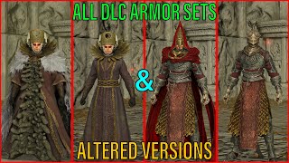 Elden Ring  All DLC Armor Sets And Altered Versions SHOWCASE  Timestamps [upl. by Baylor]