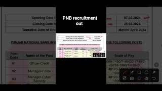 PNB recruitment out [upl. by Hughes947]